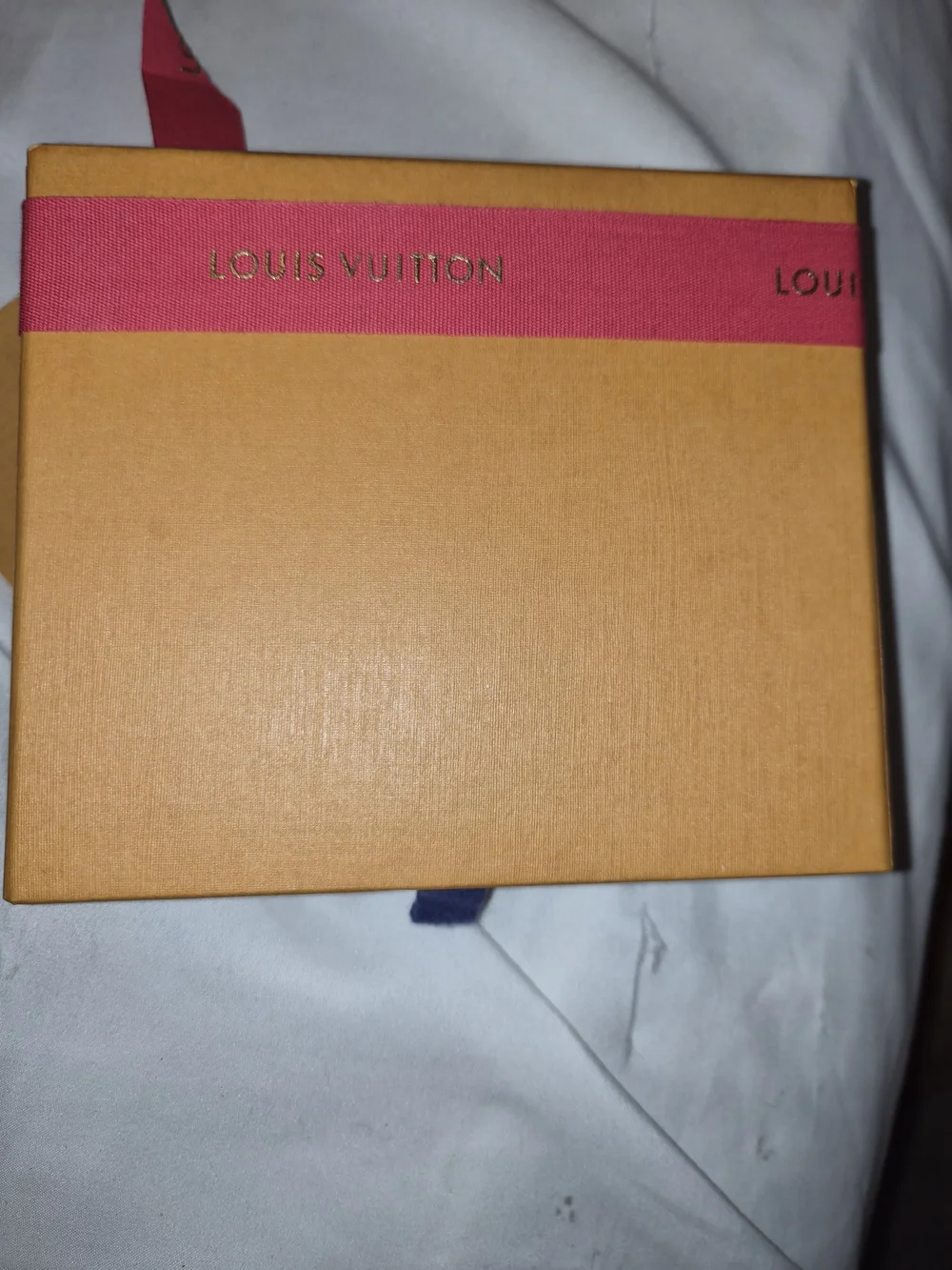 Louis Vuitton Gift Box Ribbon & Gold Embossed Card 5x6x1.5